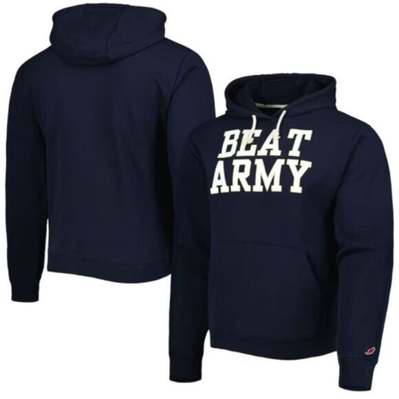 NWT League Unisex Black Graphic Hoodie NCAA Beat Army Sweatshirt- Size Large - Picture 1 of 8